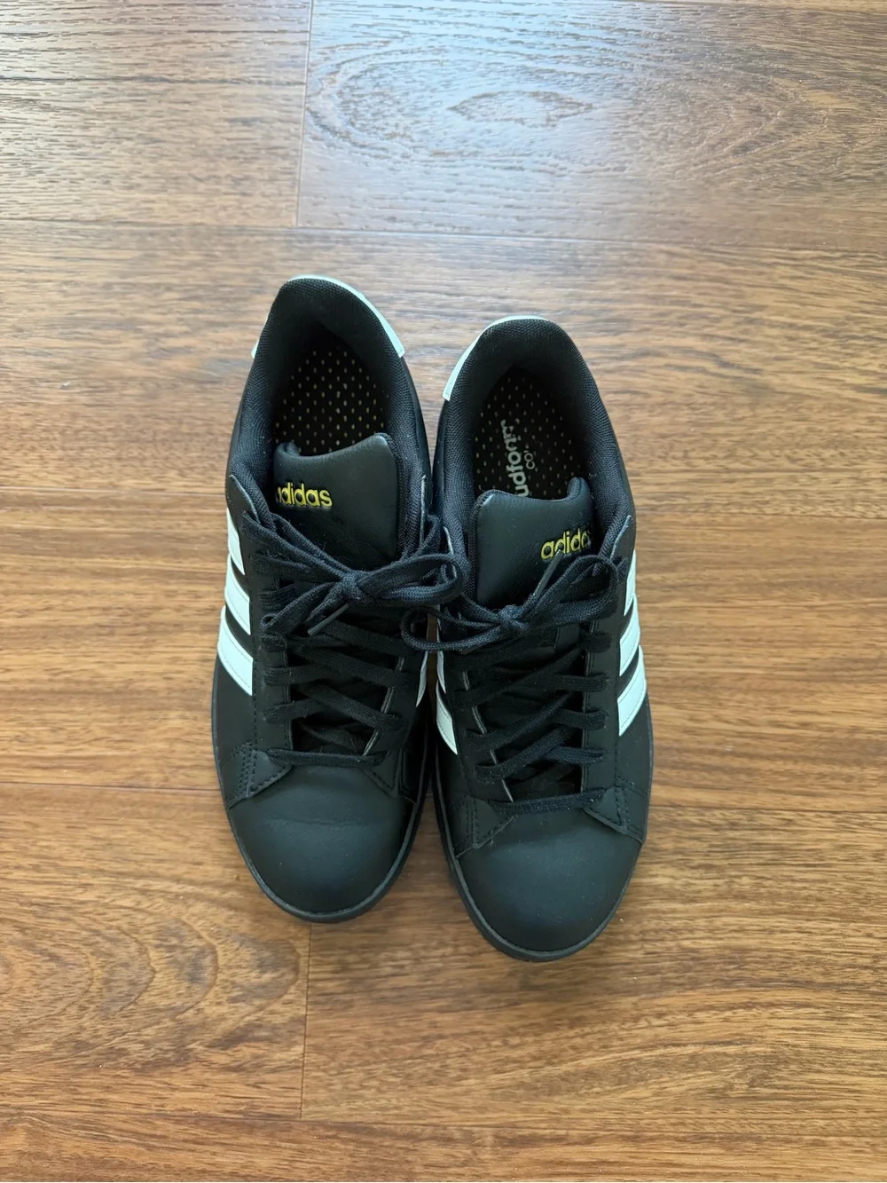 adidas Black Sneakers with White Stripes